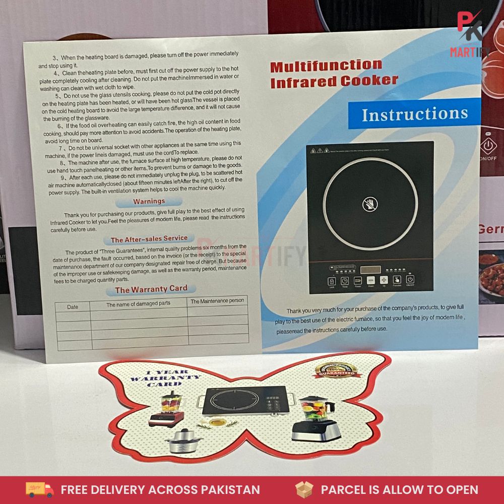 Bosch 3500W Infrared Electric Cooker – 85% Energy Saving – 3 Year International Warranty