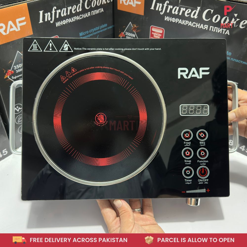 RAF Electric Infrared Cooker R.8045 – 3500W Ceramic Electric Stove – Energy Efficient Stove for Pakistani Kitchens