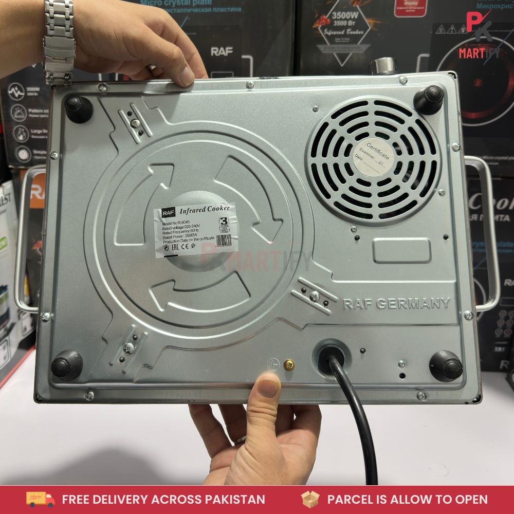 RAF Electric Infrared Cooker R.8045 – 3500W Ceramic Electric Stove – Energy Efficient Stove for Pakistani Kitchens