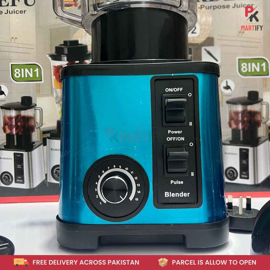 BARDEFU 8-in-1 Multi-Function Blender - Juicer, Grinder, Chopper & Mixer - High-Speed Powerful Motor