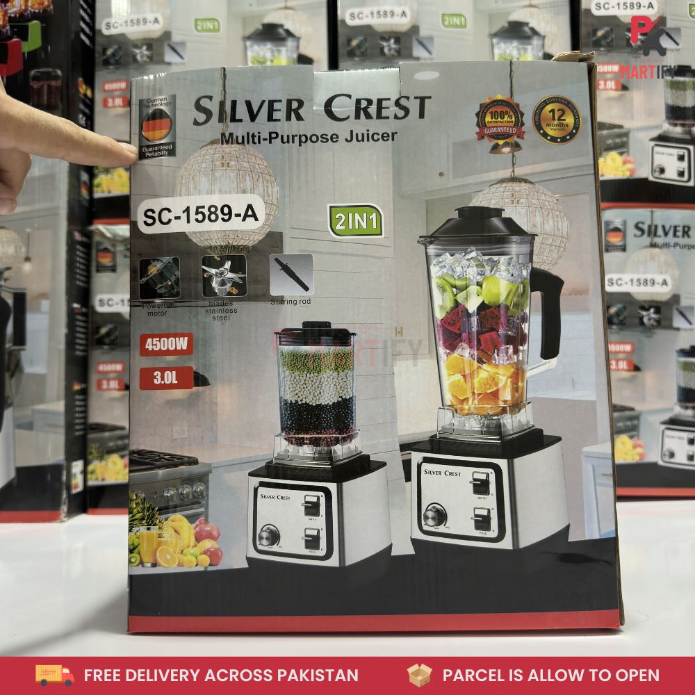 Silver Crest 2-in-1 Blender & Grinder | Powerful Motor | Made in Germany