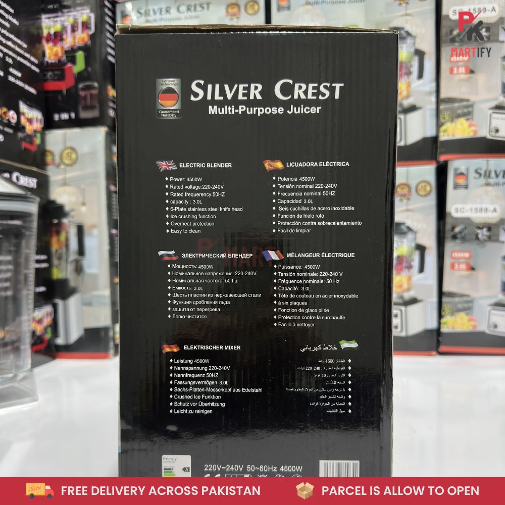 Silver Crest 2-in-1 Blender & Grinder | Powerful Motor | Made in Germany